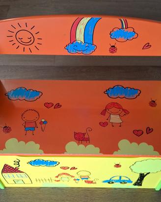 panchina/baule 3 in 1 porta giochi per bambini