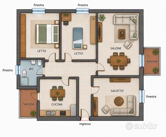 Pressi via Turati - Appartamento 3 letto