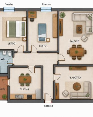 Pressi via Turati - Appartamento 3 letto