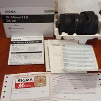 SIGMA 18-50 F.28 ATTACCO SONY opzione +CONTROLLER 