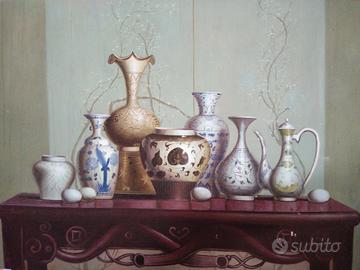 Dipinto natura morta, in stile cinese 90x60