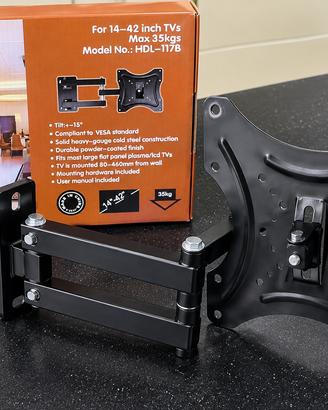 Staffa TV Parete 14-42" Snodabile Orientabile 35kg