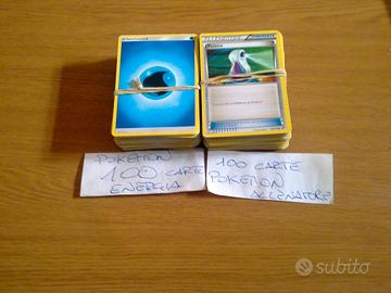 Lotto 200 Carte Comuni Pokemon