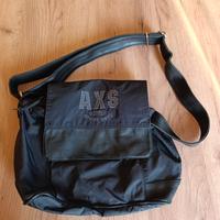 BORSA NERA CON RIFINITURE IN PELLE AXS ZIPPO