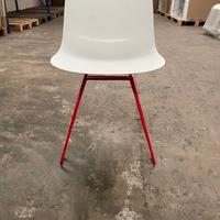 1 Sedia Academy Connubia Calligaris Bianco/Rossa