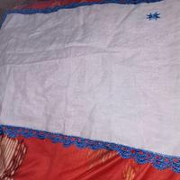 centrino con bordure filato di seta