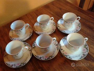 Set n.6 Tazzine Caffè/The in fine porcellana