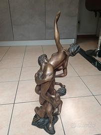 statua  in bronzo ratto delle sabine 