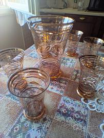 set di bicchieri+ caraffa in cristallo 