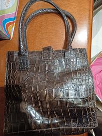 borsa bata coccodrillata