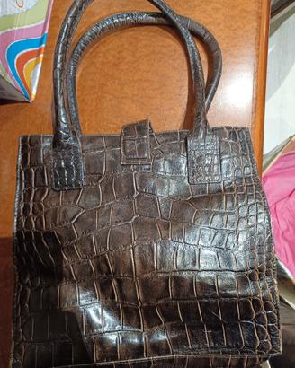 borsa bata coccodrillata