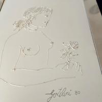 porta blocco in pelle con incisione di Gentilini 