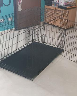 2 gabbie pieghevoli per animali domestici