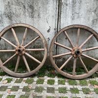 Ruote antiche in legno per carretto diametro 66 cm
