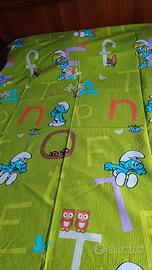 Copriletto singolo vintage "Puffi"