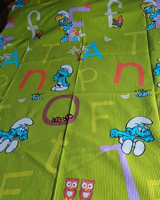 Copriletto singolo vintage "Puffi"