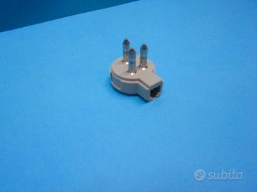Adattatore telefono spina/presa tripolare con pres
