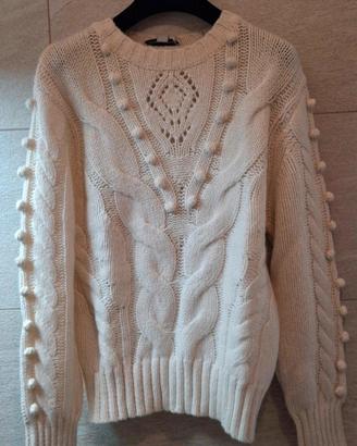 Maglione panna in cashmere