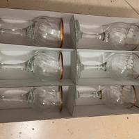 Set bicchieri di cristallo