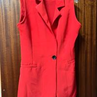 Gilet Donna ROSSO Rubino - MADE IN ITALY Taglia L