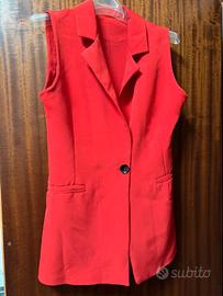 Gilet Donna ROSSO Rubino - MADE IN ITALY Taglia L