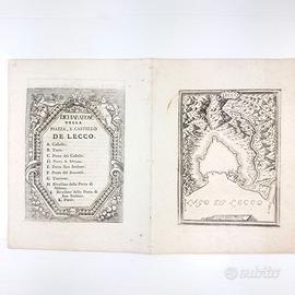 Antica incisione della piazzaforte di Lecco a.1600