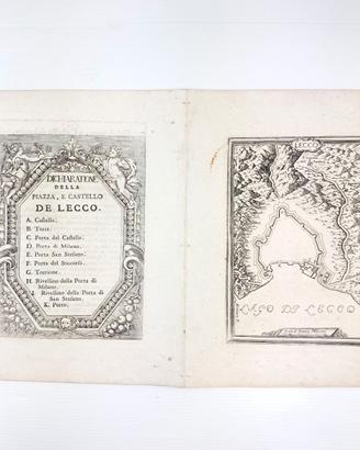 Antica incisione della piazzaforte di Lecco a.1600