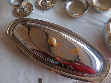 servizio in acciaio da macedonia+6 da gelato.+port