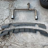 Scarico finale inox bmw serie 3 f31 con estrattori