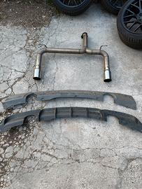 Scarico finale inox bmw serie 3 f31 con estrattori