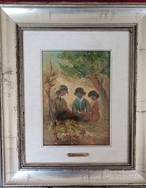 quadro a oilo Giordano "Conversazione"