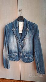 Giacca Pink Oil jeans vintage 