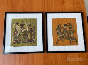 Quadri Batik Africani originali Vintage firmati