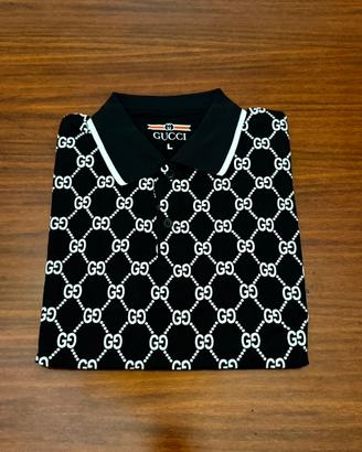 Polo monogramma nera