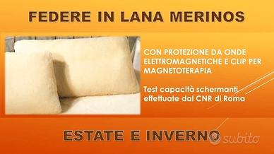 Federa in lana merinos (coppia di 2 federe)
