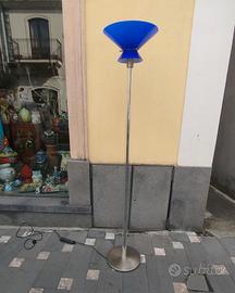 Piantana anni 80' vetro di Murano e acciaio design