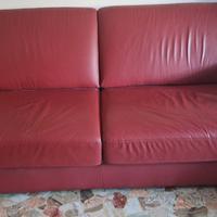 Divano letto in pelle