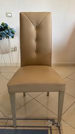 Sedie beige da cucina + sgabelli