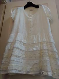 abito estivo in tessuto garza/ lino.