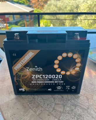 Batteria Zenith 12v 20 ah 230 CCA