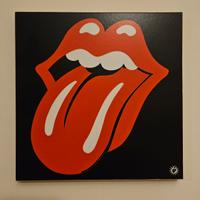 Quadretto legno lingua Rolling Stones