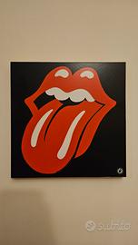 Quadretto legno lingua Rolling Stones