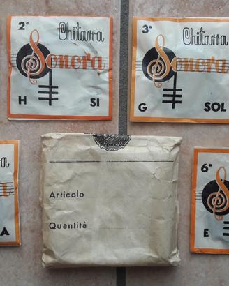 VECCHIE CORDE CHITARRA VINTAGE