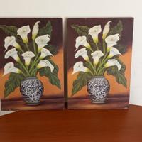 Stampe fiori su cartone