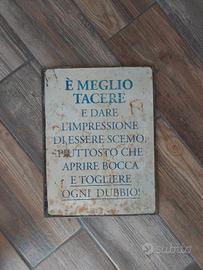 targhetta latta vintage