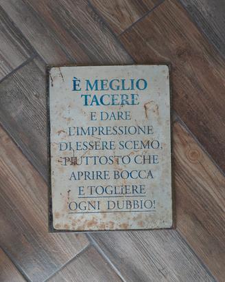 targhetta latta vintage
