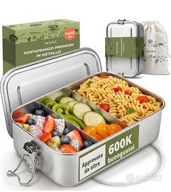 Contenitore per pranzo in acciaio.