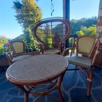 Set da giardino in vimini