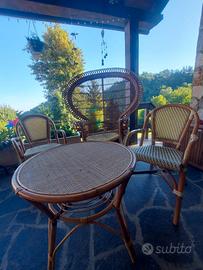 Set da giardino in vimini