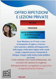 Lezioni di INGLESE e/o FRANCESE